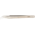 MILTEX SWISS Jeweler Style Forceps, 4-1/2" (115mm) Non-Magnetic Stainless Steel, Style 7, Fine Jaw, Curved. MPN: 17-307