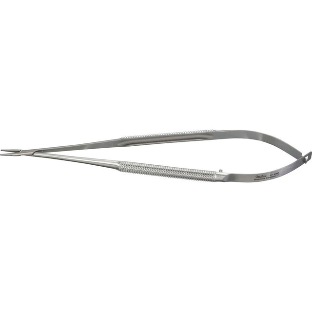 Miltex Micro Needle Holder, 7⅛" (18.1 cm), Straight, Round Handles, 0.6 mm Tips. MPN: 17-980