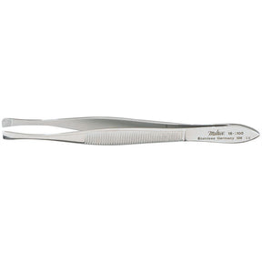 MILTEX LITTAUER Cilia Forceps, 3-1/2" (89mm), 3.5mm Wide Jaws with Fine Horizontal Serrations. MPN: 18-1100
