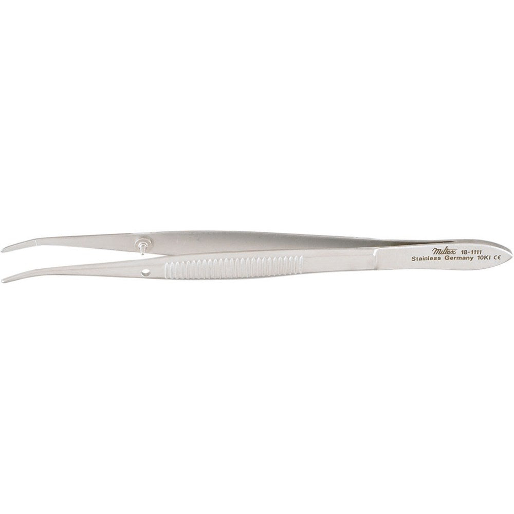 MILTEX BARRAQUER Cilia Forceps, 4-3/4" (120mm), with 6.5mm Long Smooth Platform. MPN: 18-1111