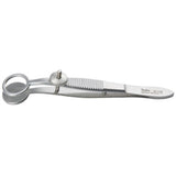 MILTEX HUNT Chalazion Forceps, 3-7/8" (97.5mm), Fenestrated Jaw, Inside Ring Diameter 12mm. MPN: 18-1178