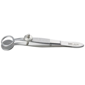 MILTEX HUNT Chalazion Forceps, 3-7/8" (97.5mm), Fenestrated Jaw, Inside Ring Diameter 12mm. MPN: 18-1178