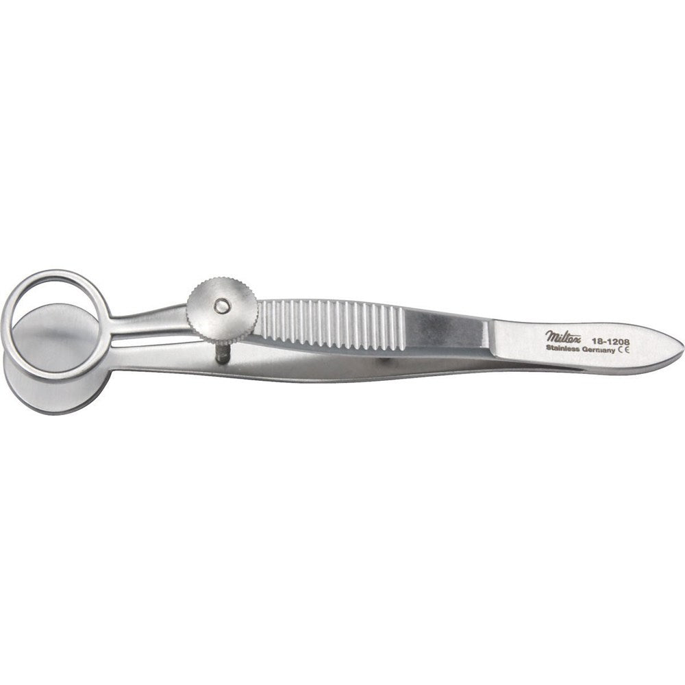 MILTEX FRANCIS Chalazion Forceps, 3-7/8" (97.5mm), Fenestrated Jaw, 17mm Wide. MPN: 18-1208