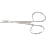 MILTEX Iris Scissors, 4" (102mm), Curved, 1" (25.5mm) Blades, Ribbon-Type Handle. MPN: 18-1416