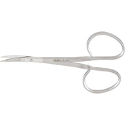 MILTEX Iris Scissors, 4" (102mm), Curved, 1" (25.5mm) Blades, Ribbon-Type Handle. MPN: 18-1416