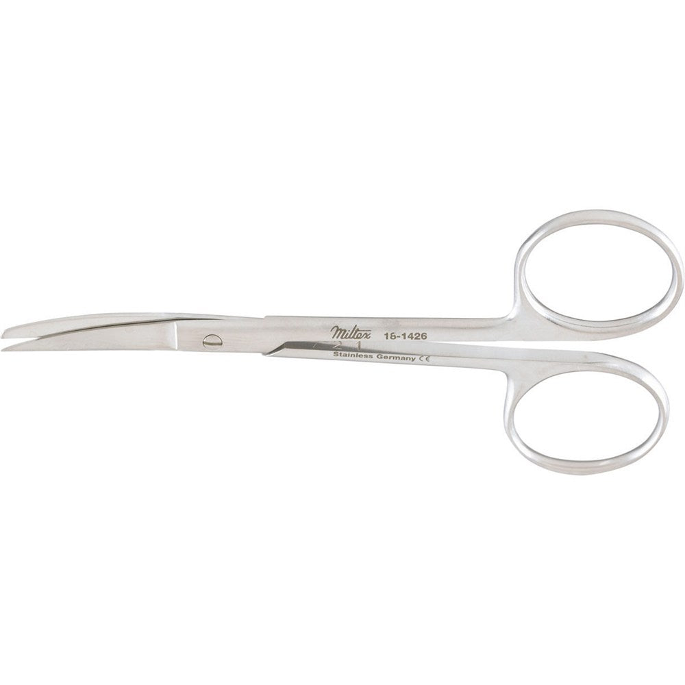 MILTEX KNAPP Iris Scissors, 4-1/8" (105mm), Curved, Sharp/Blunt Points. MPN: 18-1426