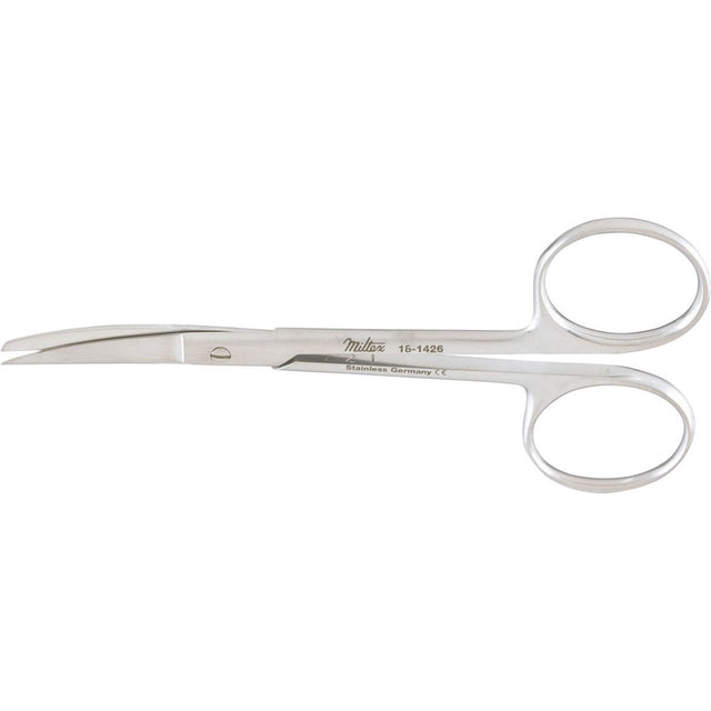 MILTEX KNAPP Iris Scissors, 4-1/8" (105mm), Curved, Sharp/Blunt Points. MPN: 18-1426