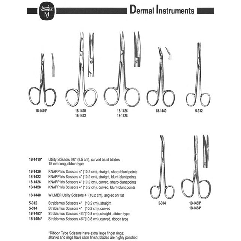 MILTEX KNAPP Iris Scissors, 4-1/8" (104mm), Curved, Blunt/Blunt Points. MPN: 18-1428 - Image 5