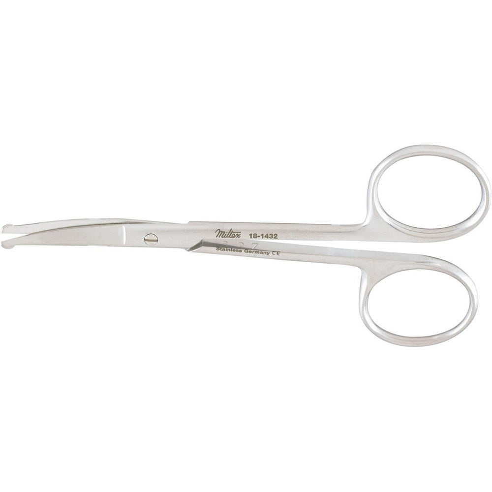 MILTEX Eye Scissors, 4-1/8" (10.5cm), w/Probe Point, Curved. MPN: 18-1432