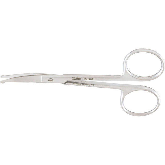 MILTEX Eye Scissors, 4-1/8" (10.5cm), w/Probe Point, Curved. MPN: 18-1432