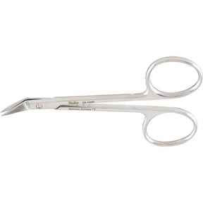 MILTEX WILMER Conjunctival Scissors, 4-1/8" (104mm), Blades Angled on Flat, 5/8" (15mm) Blade. MPN: 18-1440
