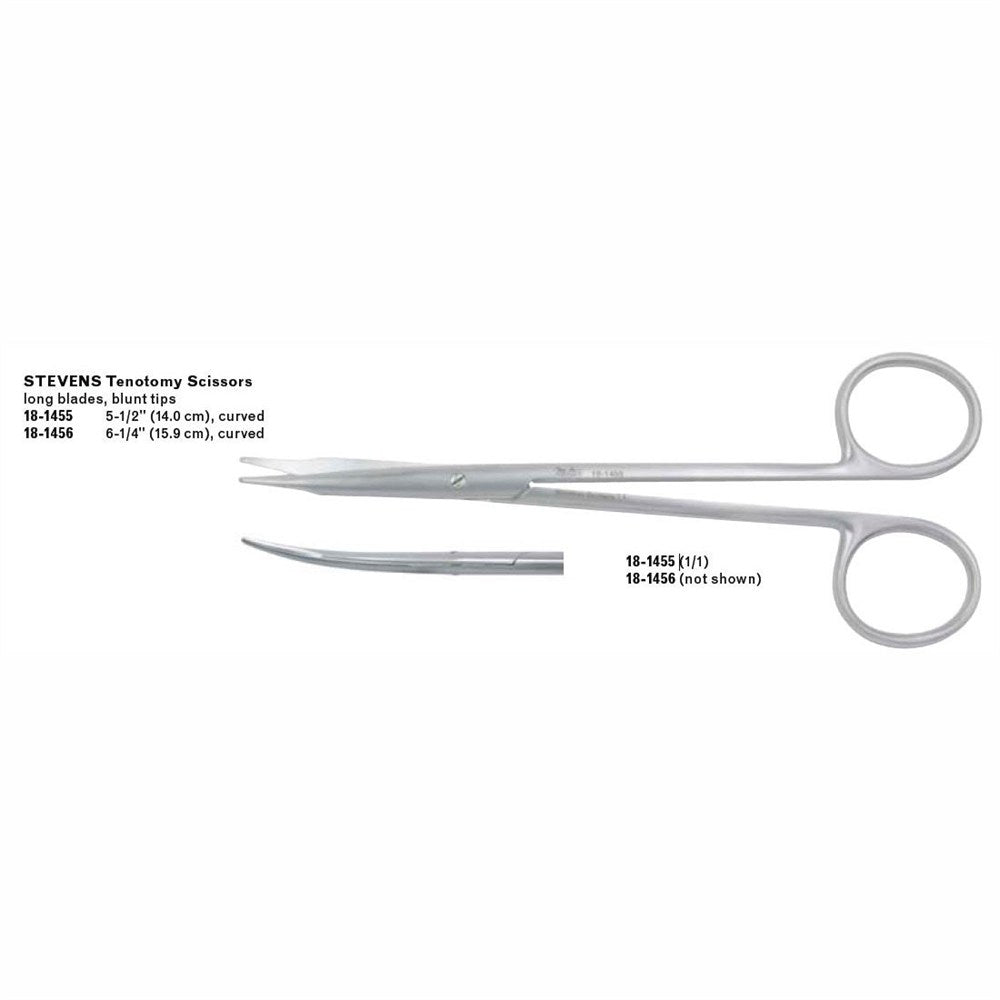 MILTEX STEVENS Tenotomy Scissors 5-3/4" (145mm), Curved, Blunt-Blunt. MPN: 18-1455 - Image 3