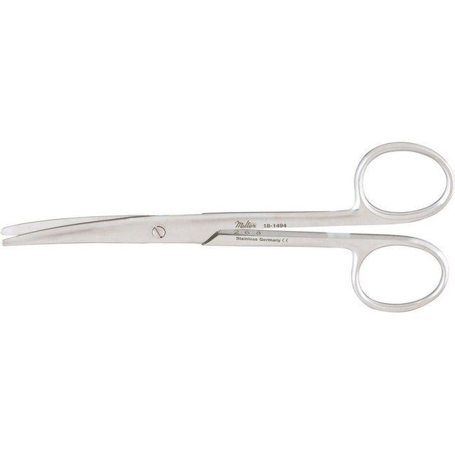 MILTEX ENUCLEATION Scissors, 5" (127mm), Light Curve, Rounded Blades, Blunt Tips. MPN: 18-1494