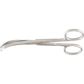 MILTEX ENUCLEATION Scissors, 5" (127mm), Full Curve, Rounded Blades, Blunt Tips. MPN: 18-1498