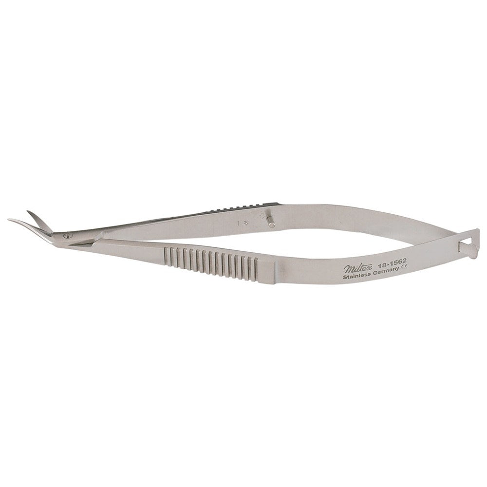 MILTEX CASTROVIEJO Corneal Section Scissors, 4-1/4" (108mm), left, inner blade 1 mm longer, blunt tips. MPN: 18-1562