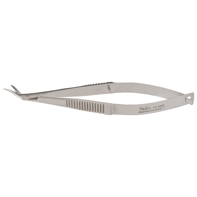 MILTEX CASTROVIEJO Corneal Section Scissors, 4-1/4" (108mm), left, inner blade 1 mm longer, blunt tips. MPN: 18-1562
