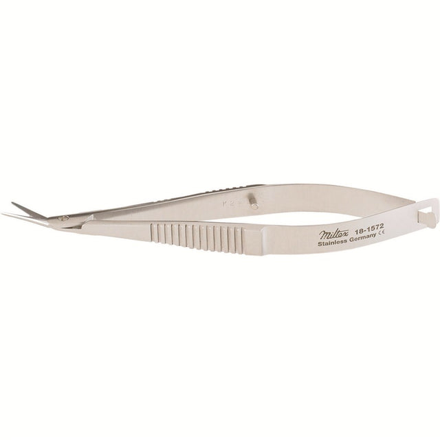 MILTEX CASTROVIEJO Corneal Scissors, 3-3/4" (9.5 cm), angled blades 11 mm, blunt points. MPN: 18-1572