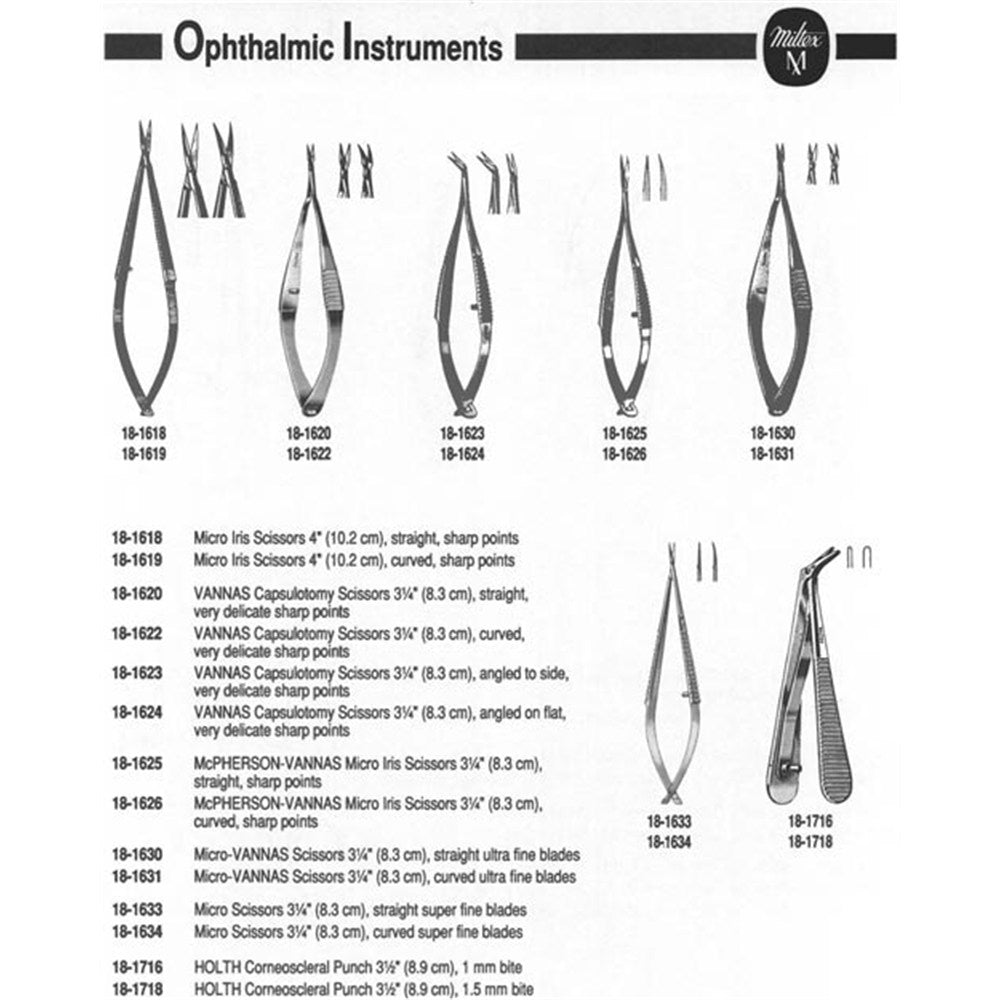 MILTEX VANNAS Capsulotomy Scissors, 3-1/4" (8.3 cm), straight, extra delicate sharp points. MPN: 18-1620 - Image 3