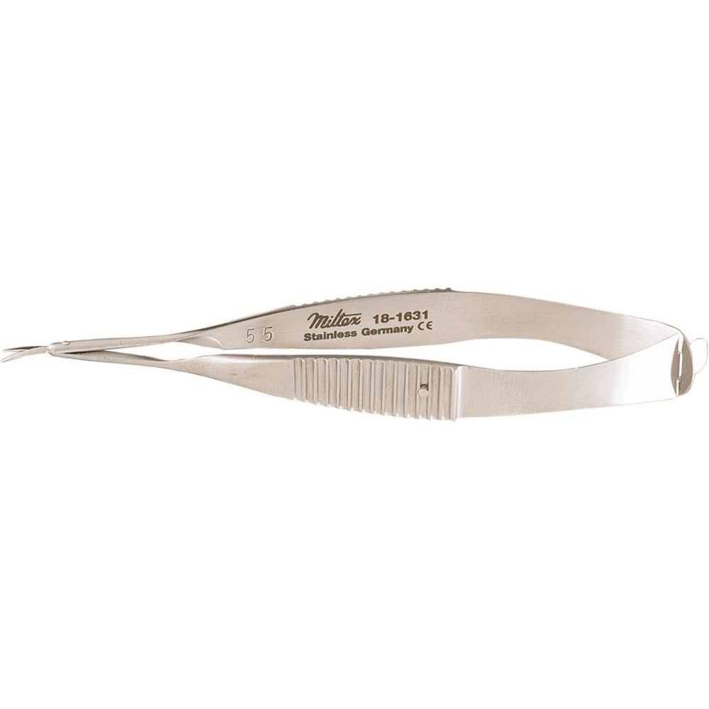 MILTEX Micro VANNAS Scissors, 3-1/4" (8.3 cm), curved, ultrafine blades. MPN: 18-1631