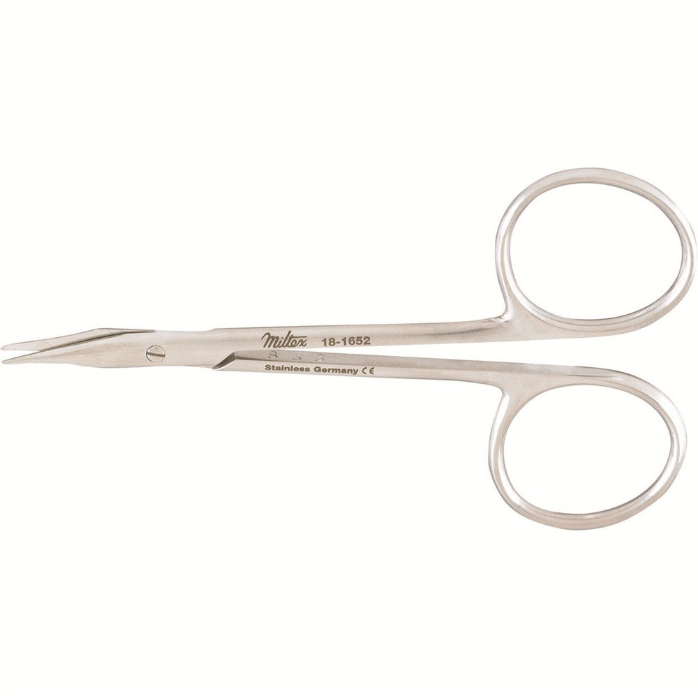 MILTEX Eye Suture (GRADLE) Scissors, 3-3/4" (9.5 cm), slightly curved, sharp points. MPN: 18-1652