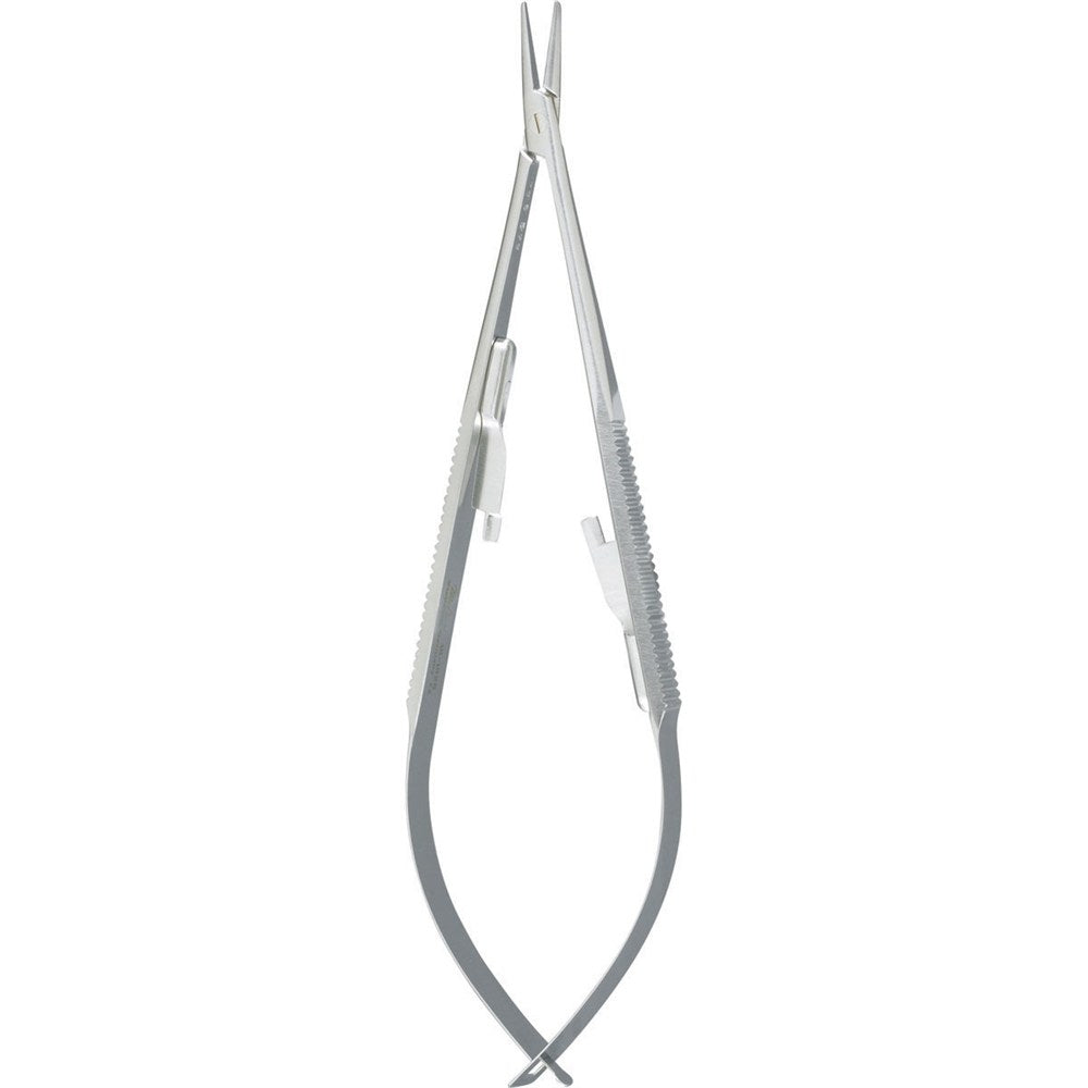 Miltex Castroviejo Needle Holder, 5½" (14 cm), Straight, Smooth Jaws, with Lock. MPN: 18-1828