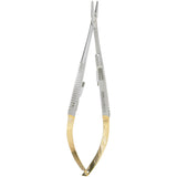 Miltex Castroviejo Needle Holder, 5½" (14 cm), Straight, Serrated Jaws, with Lock, Tungsten Carbide. MPN: 18-1828A-TC
