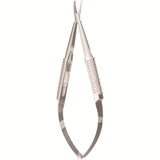Miltex Barraquer Needle Holder, 5" (12.6 cm), Curved, with Lock, 10 mm Hollow Round Handles. MPN: 18-1839