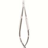 Miltex Barraquer Needle Holder, 5¼" (13.4 cm), Curved, Delicate Jaws, without Lock, 8 mm Solid Round Handles. MPN: 18-1840