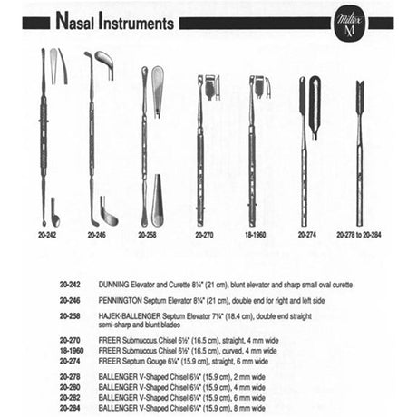 MILTEX FREER Chisel, 6-1/2" (165mm), curved blade 4 mm wide. MPN: 18-1960 - Image 3