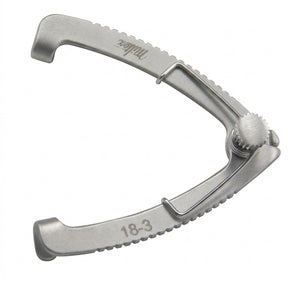 MILTEX SAUER Eye Speculum, Solid Blades, 1" (2.5 cm), for premature infants, 2 mm blades. MPN: 18-3