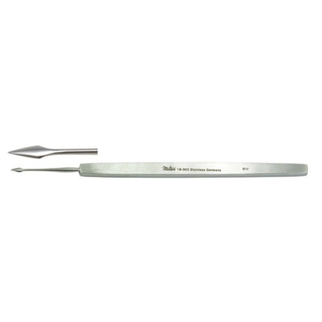 MILTEX WALTER Corneal Spud, 4-5/8" (11.8 cm), straight blade 4 mm. MPN: 18-302