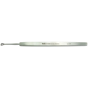 MILTEX ELLIS Foreign Body Spud, 4-1/2" (114mm), 1.3mm blade, curved. MPN: 18-380