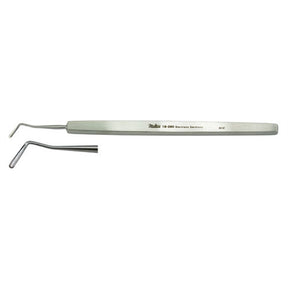 MILTEX HOSFORD Foreign Body Spud, 4-3/4" (12.1 cm), Gouge Blade 1 X 7 mm rounded tip, angled to left. MPN: 18-390