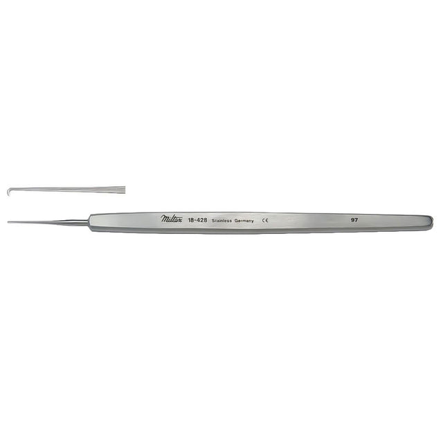 MILTEX NUGENT Hook, 4-3/4" (12.1 cm), right angle, sharp. MPN: 18-428