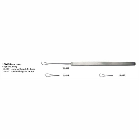 MILTEX LEWIS Lens Loop, 5-1/4" (13.3 cm), smooth loop 5.5 X 8 mm. MPN: 18-482 - Image 3