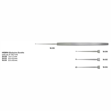 MILTEX HEBRA Chalazion Curette 5-1/8" (129mm), Oval Cup, 1 X 2.0mm. MPN: 18-510 - Image 3