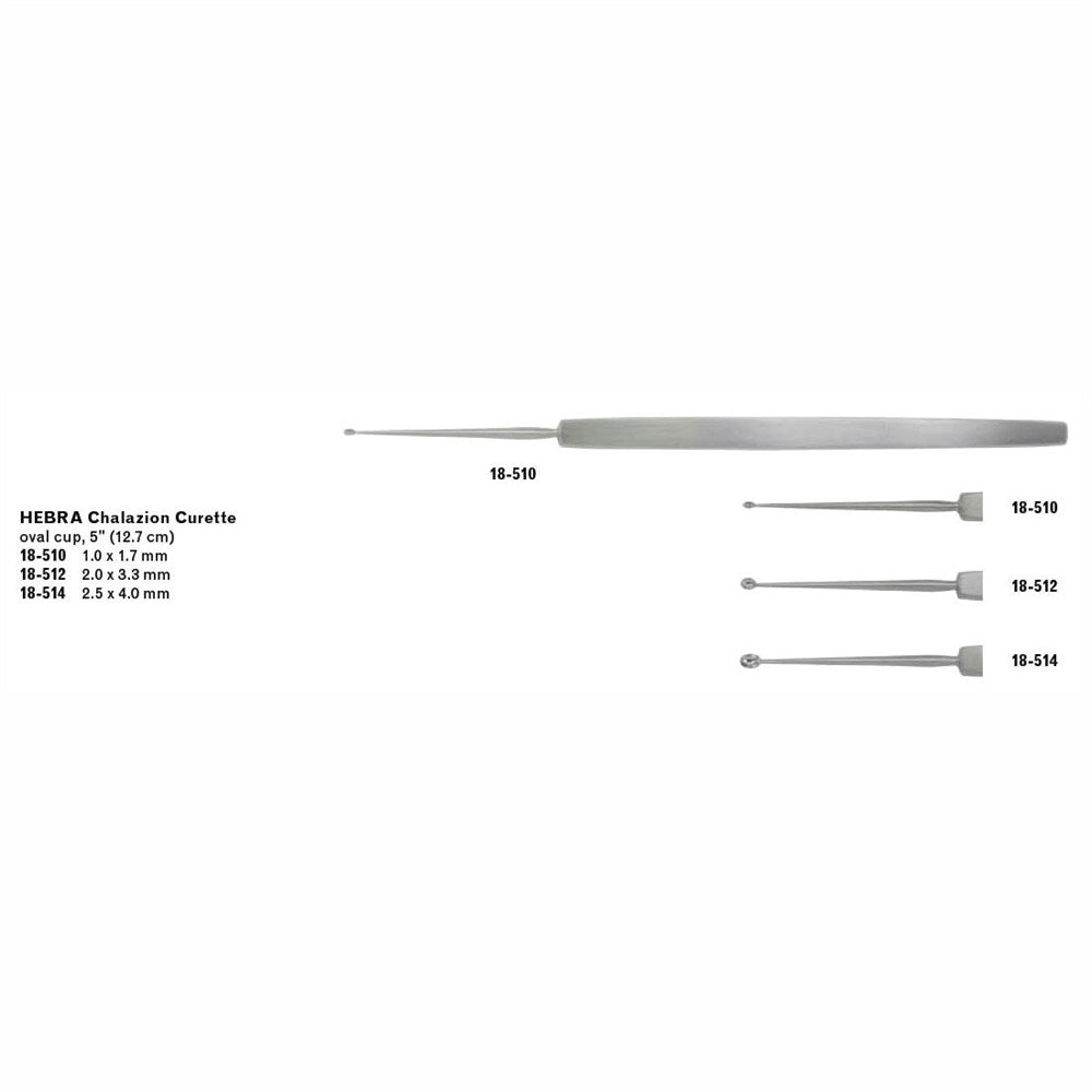 MILTEX HEBRA Chalazion Curette 5-1/8" (129mm), Oval Cup, 2 X 2.7mm. MPN: 18-512 - Image 3