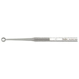 MILTEX HEATH Chalazion Curette 4-1/4" (109.3mm), size 3, one sharp & one blunt edge, 3mm diameter. MPN: 18-536