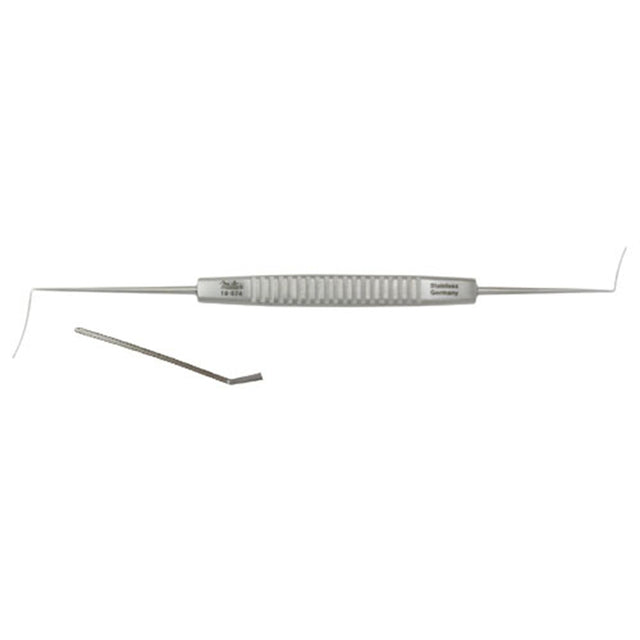 MILTEX CASTROVIEJO Cyclodialysis Spatula, 5-1/4" (134mm), Double-Ended, 10mm and 15mm Blades. MPN: 18-574
