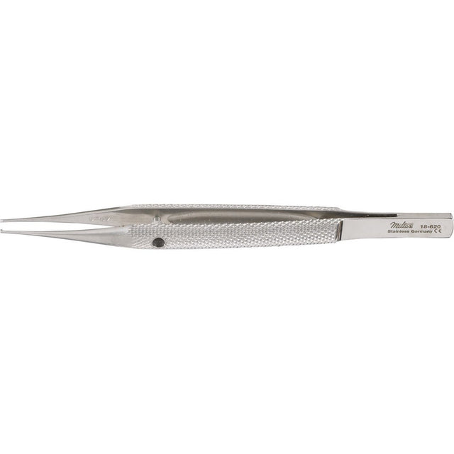 MILTEX KIRBY Iris Forceps, 4" (102mm), straight, 1 X 2 teeth. MPN: 18-620