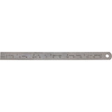 MILTEX Flexible Stainless Steel Ruler 6" (150mm) X 1/2" (13mm), graduate in fractional inches, and mm. MPN: 18-660
