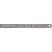 MILTEX Flexible Stainless Steel Ruler 6" (150mm) X 1/2" (13mm), graduate in fractional inches, and mm. MPN: 18-660