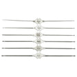 MILTEX WILLIAMS Lacrimal Probe, 5-1/8" (130mm), silver, double ended, sizes 00-0, 0.6mm and 0.7mm tips. MPN: 18-724