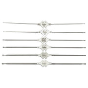 MILTEX WILLIAMS Lacrimal Probe, 5-1/8" (130mm), silver, double ended, sizes 00-0, 0.6mm and 0.7mm tips. MPN: 18-724