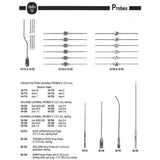 MILTEX BOWMAN Lacrimal Probe, 5-1/8" (130mm), silver, double ended, sizes 00-0, 0.6mm and 0.7mm tips. MPN: 18-742 - Image 2