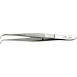 MILTEX Eye Dressing Forceps, 3-3/4" (95mm), delicate pattern, full curved, 0.55mm wide serrated tips. MPN: 18-783