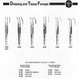 MILTEX Iris Tissue Forceps, 3-7/8" (99mm), delicate pattern, half curved, 1 X 2 teeth, 0.6mm wide tips. MPN: 18-789 - Image 2