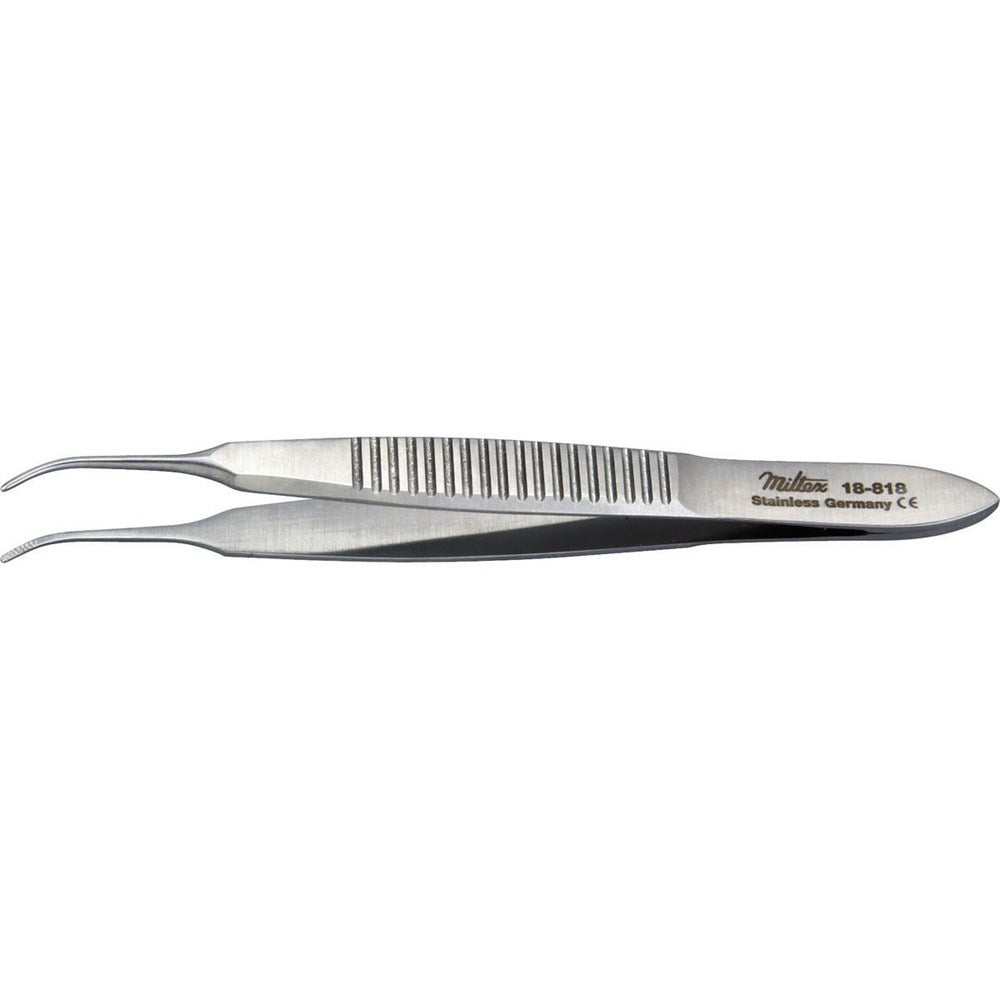 MILTEX VON GRAEFE Eye Dressing Forceps, 2-7/8" (72mm), curved, serrated. MPN: 18-818