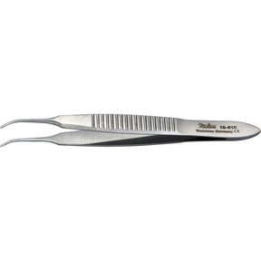 MILTEX VON GRAEFE Eye Dressing Forceps, 2-7/8" (72mm), curved, serrated. MPN: 18-818