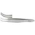 MILTEX VON GRAEFE Iris Forceps, 2-7/8" (72mm), curved, 1 X 2 teeth. MPN: 18-820